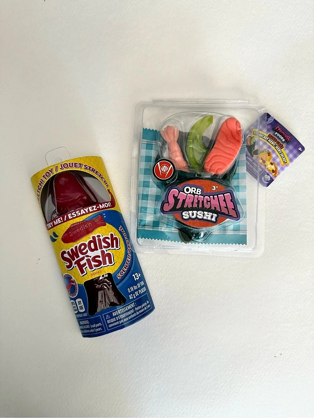 Orb Swedish Fish & Sushi Squishies Toys Set of 2 NWT